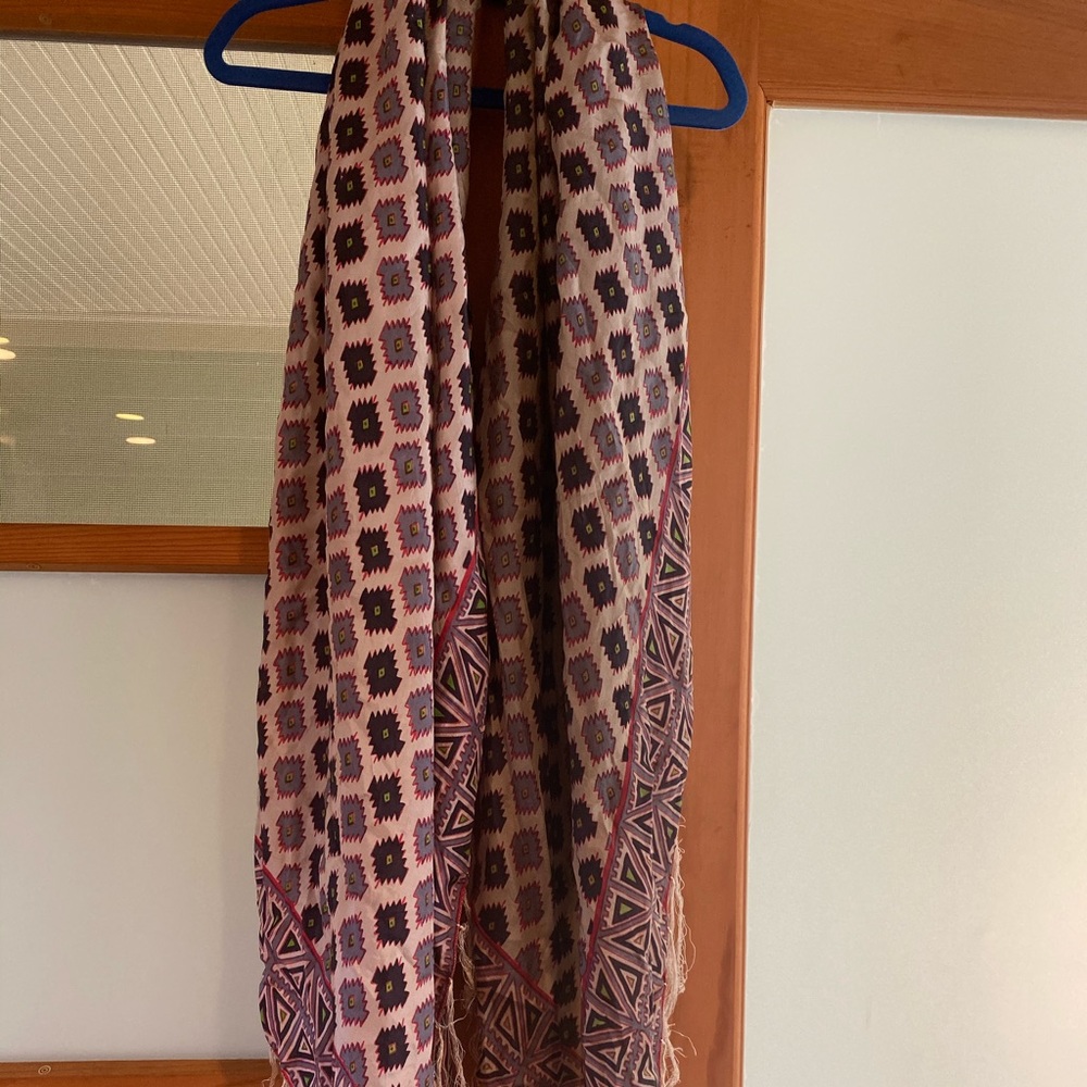 Printed Fringe Scarf